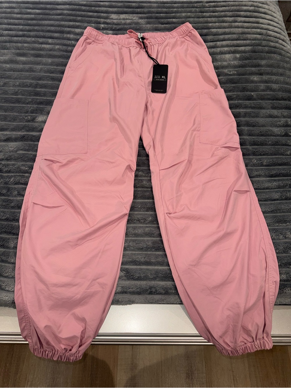 American Bazi Indie Pink Nylon Joggers